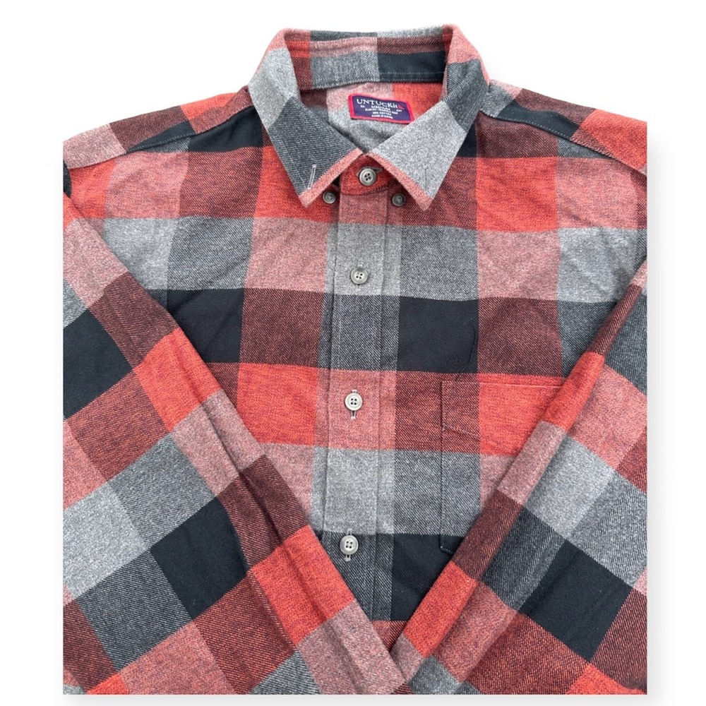 UNTUCKit Giesen Mens Wrinkle Free Long Sleeve Button Up Flannel Shirt SZ Medium